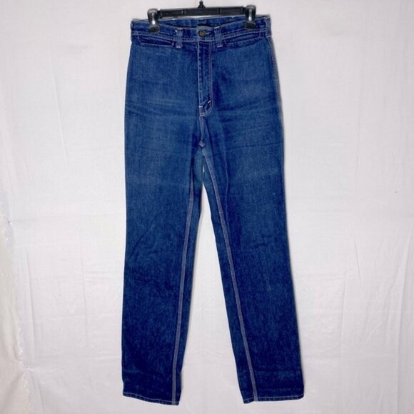 Vintage Howick Dark Blue Western Style Long Inseam High Rise Straight Leg Jeans - Picture 12 of 13